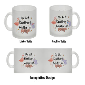 Flamingo und Elefant Motivation Kaffeebecher mit Spruch