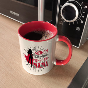 Superheldin Kaffeebecher : Meinen Superhelden nenne ich Mama