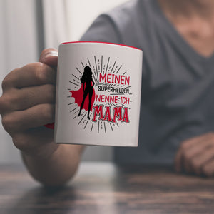 Superheldin Kaffeebecher : Meinen Superhelden nenne ich Mama