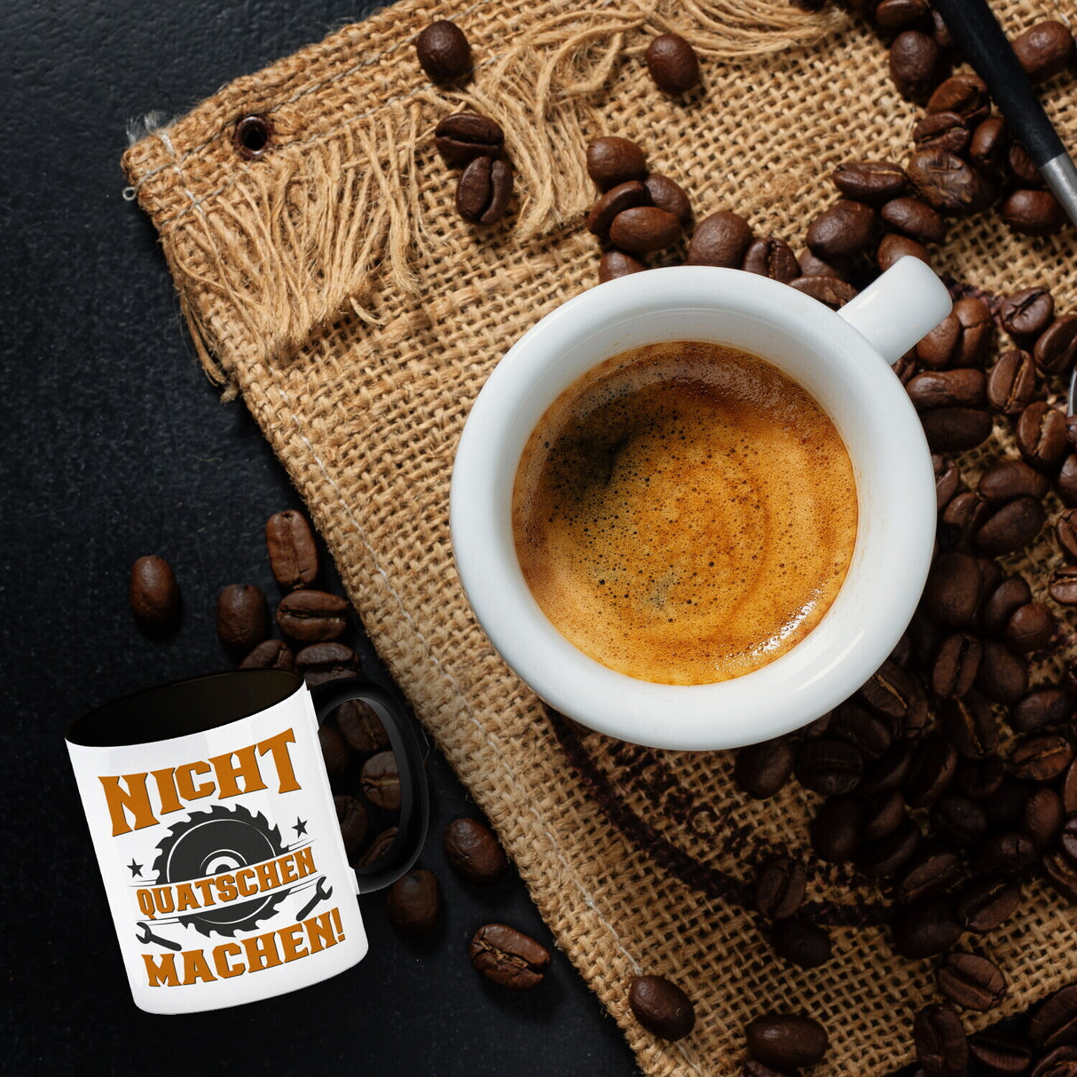 Nicht Quatschen. Machen! Kaffeebecher für Heimwerker