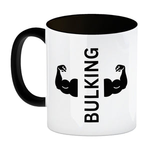 Fitness Kaffeebecher mit Spruch BULKING