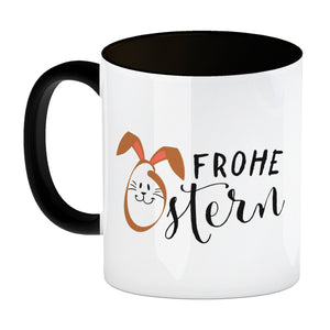 Frohe Ostern Kaffeebecher mit niedlichem Osterhasen