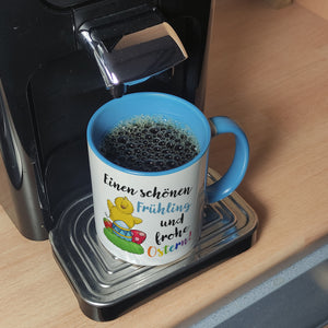 Schönen Frühling und frohe Ostern Kaffeebecher Küken