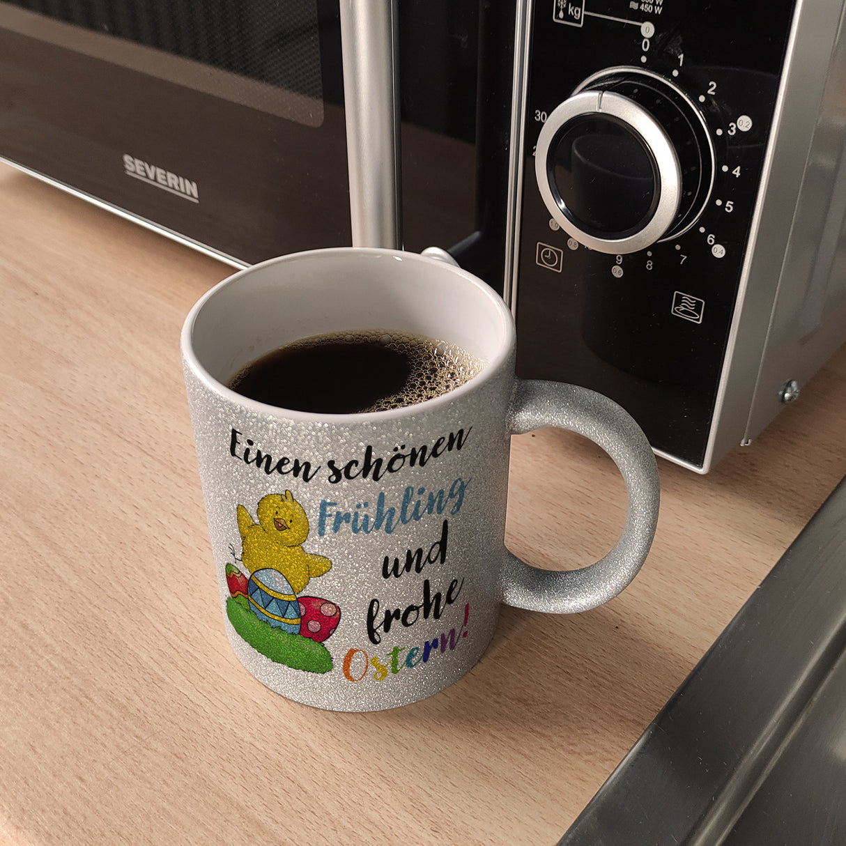 Schönen Frühling und frohe Ostern Kaffeebecher Küken