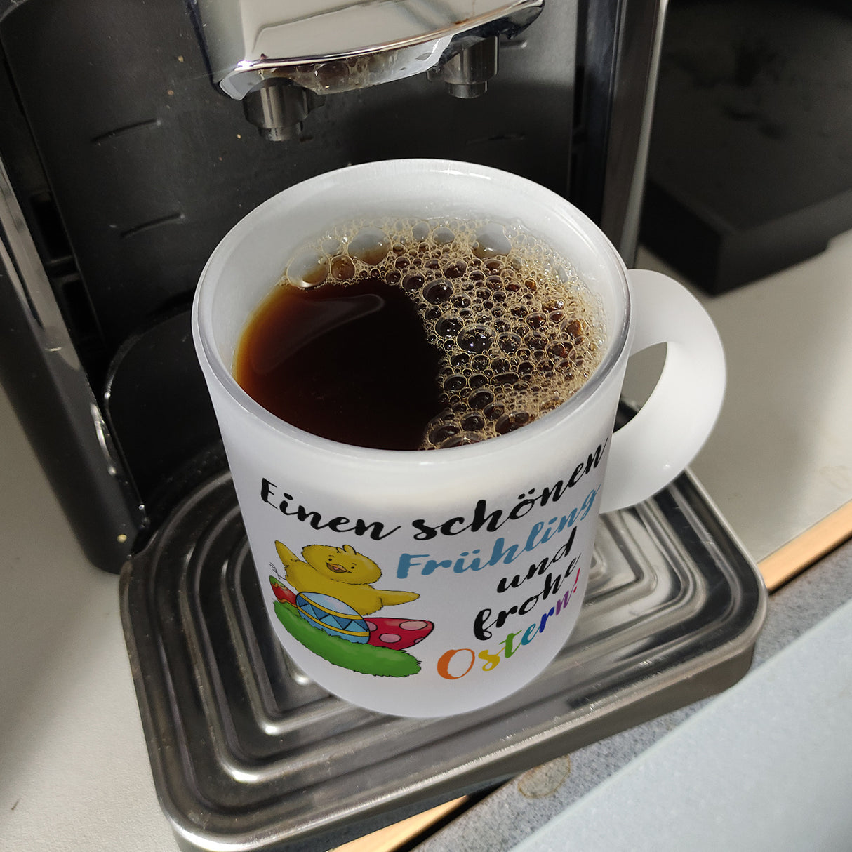 Schönen Frühling und frohe Ostern Kaffeebecher Küken