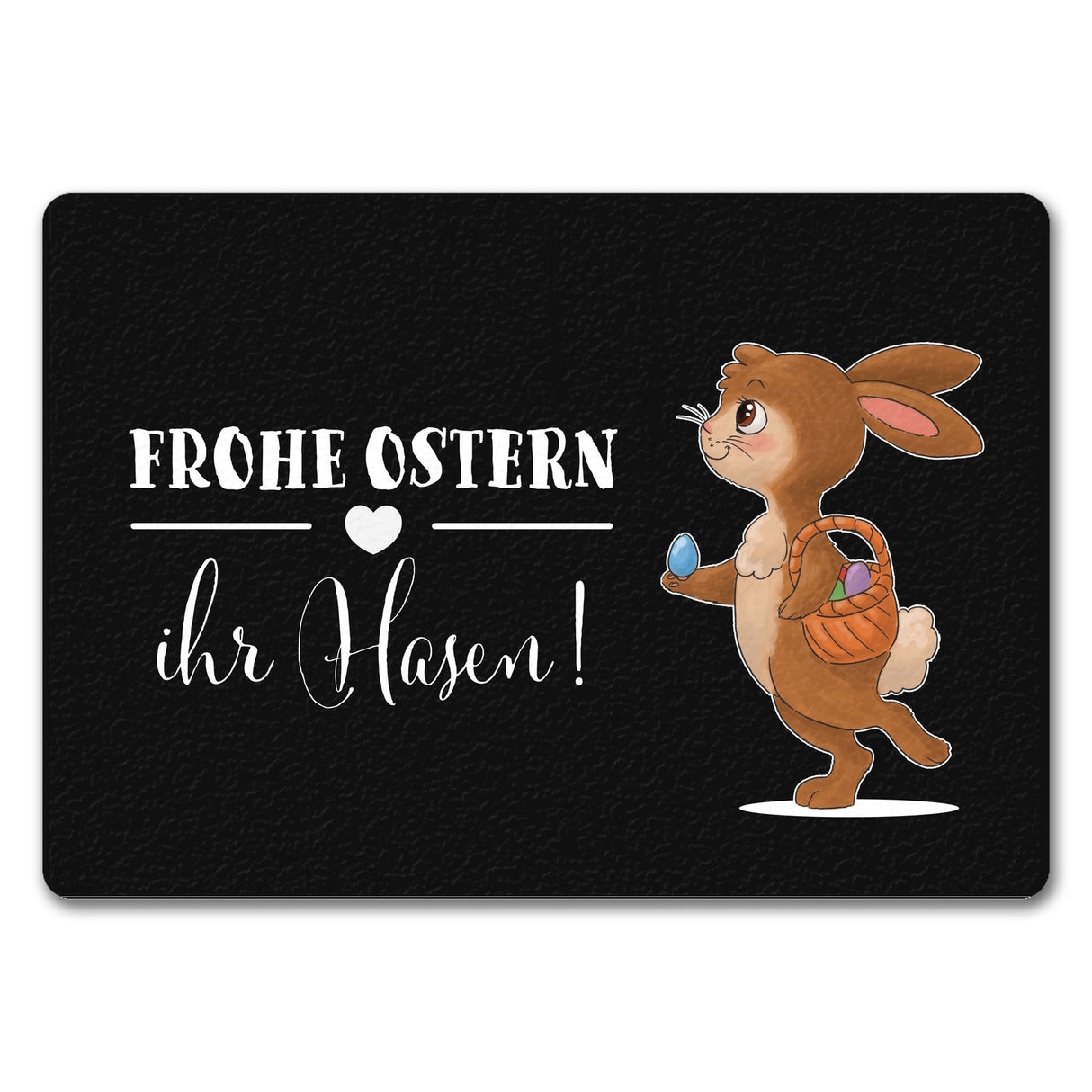 Frohe Ostern ihr Hasen Fußmatte mit süßem Osterhase
