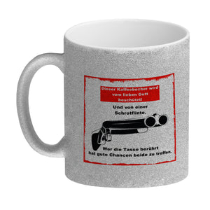 Dieser Becher wird von Gott und einer Schrotflinte beschützt Kaffeebecher