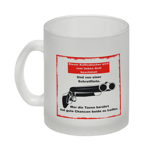 Dieser Becher wird von Gott und einer Schrotflinte beschützt Kaffeebecher