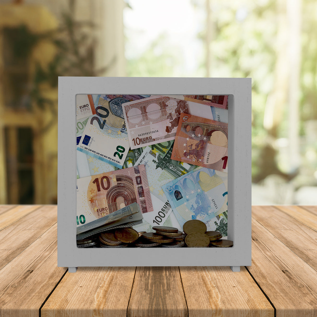 Euro Spardose für Geldscheine und Münzen