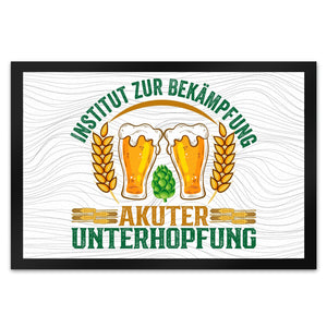 Bier Fußmatte in 35x50 cm mit Spruch Institut zur Bekämpfung akuter Unterhopfung