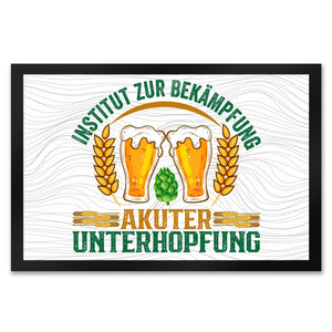 Bier Fußmatte in 35x50 cm mit Spruch Institut zur Bekämpfung akuter Unterhopfung