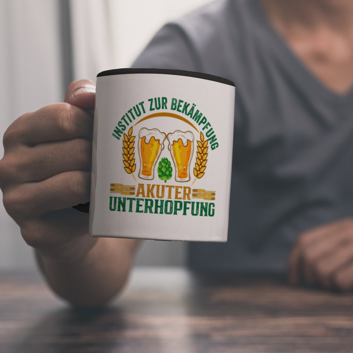 Bier Kaffeebecher Institut zur Bekämpfung akuter Unterhopfung