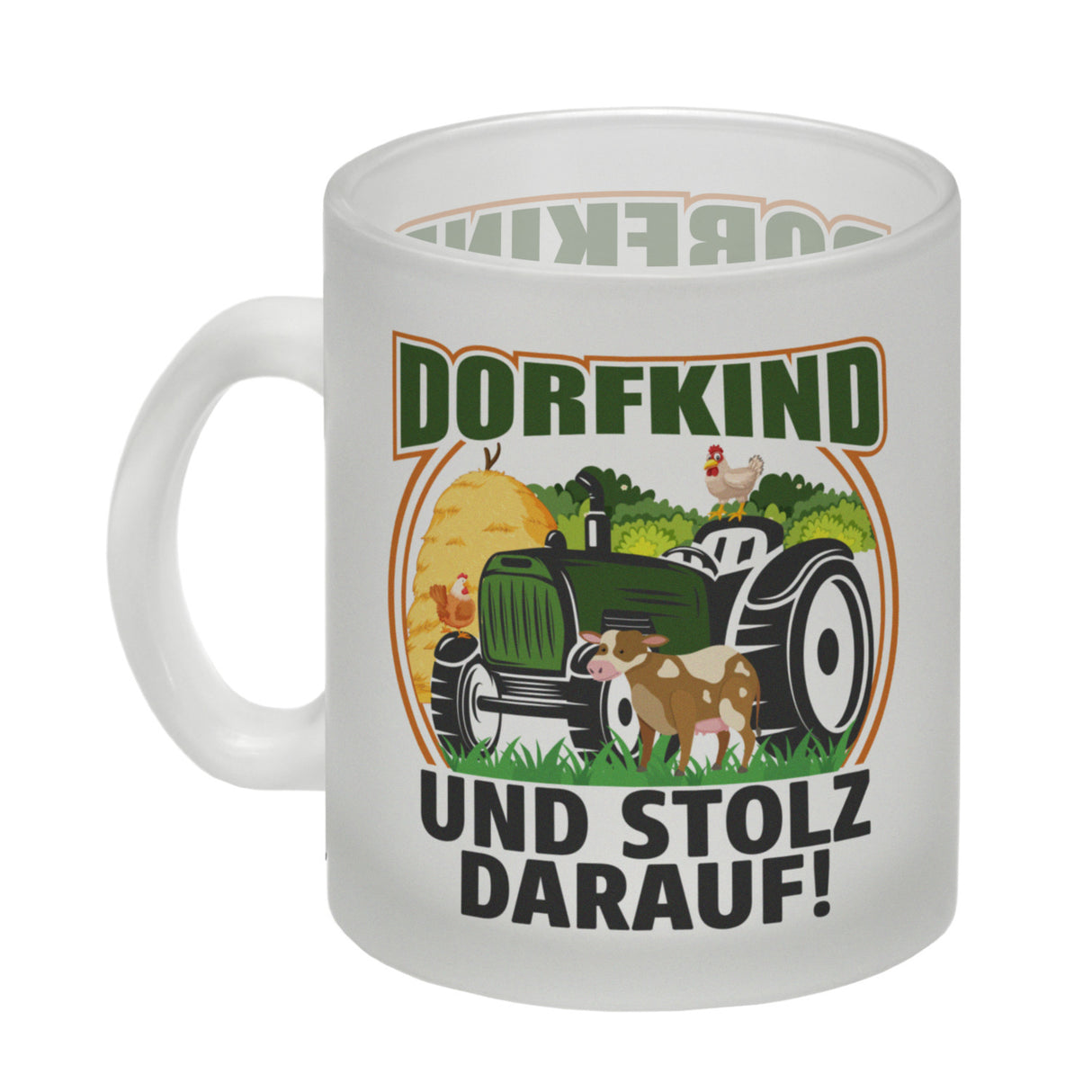 Dorf Kaffeebecher mit Spruch Dorfkind und stolz darauf