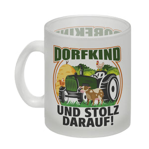 Dorf Kaffeebecher mit Spruch Dorfkind und stolz darauf