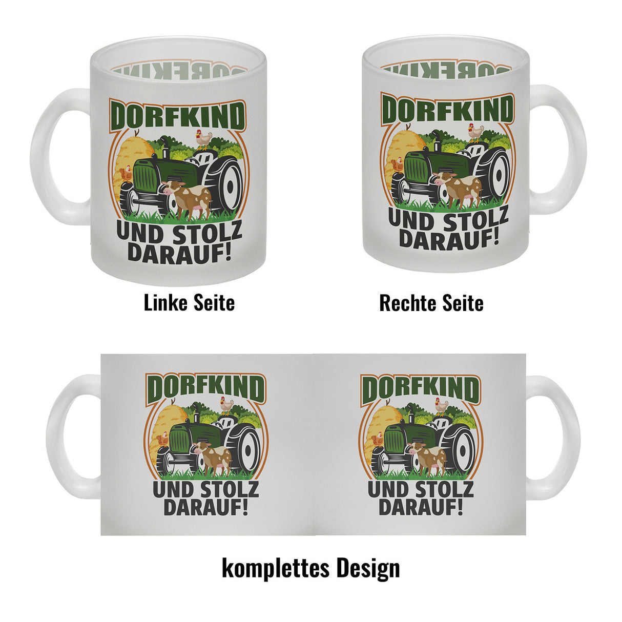 Dorf Kaffeebecher mit Spruch Dorfkind und stolz darauf