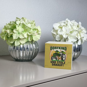 Dorf Spardose mit Spruch Dorfkind und stolz darauf