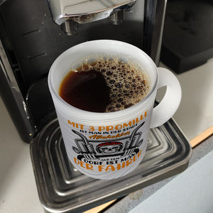 Dorfkind Kaffeebecher mit Spruch Mit 3 Promille ist man der Fahrer