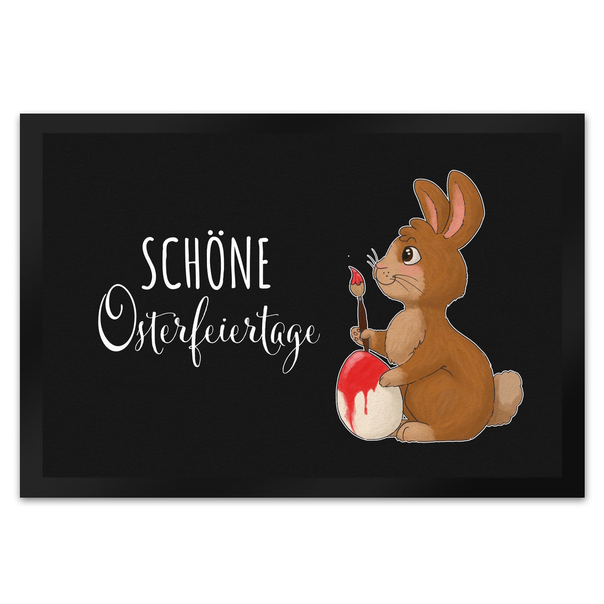 Schöne Osterfeiertage Fußmatte mit Hase und Osterei