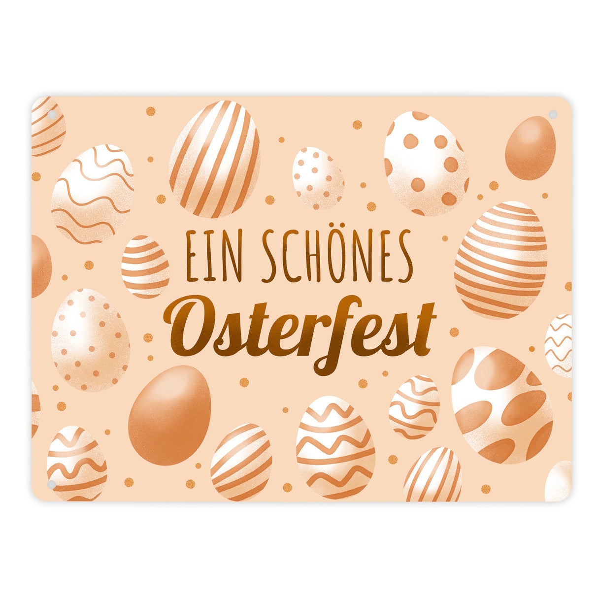 Ein schönes Osterfest Metallschild mit Ostereiern
