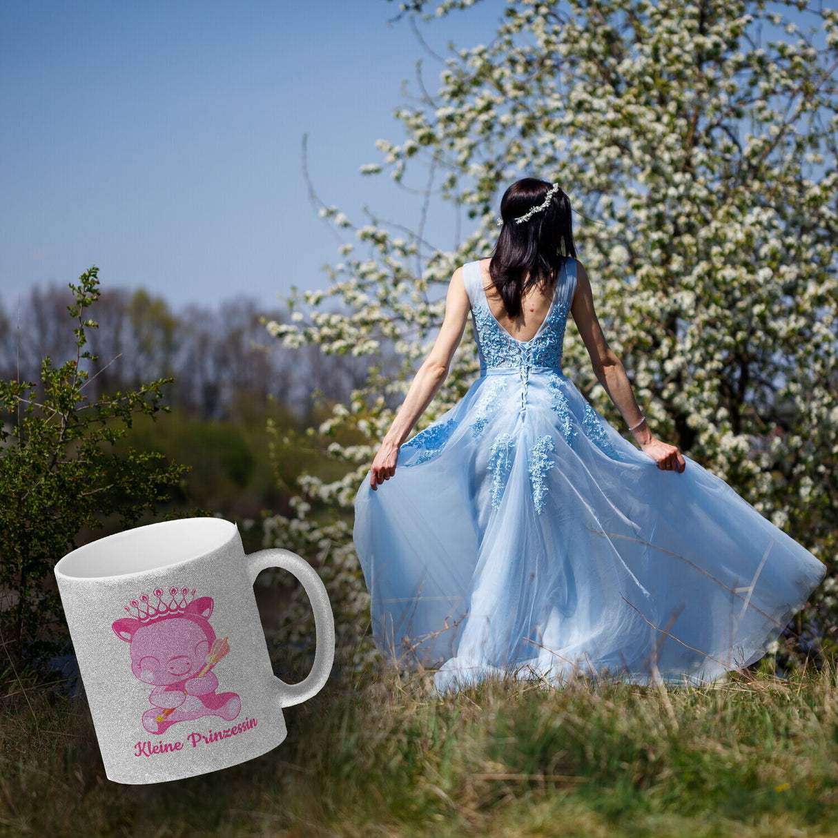 Kleine Prinzessin Kaffeebecher mit niedlichem Schweinchen