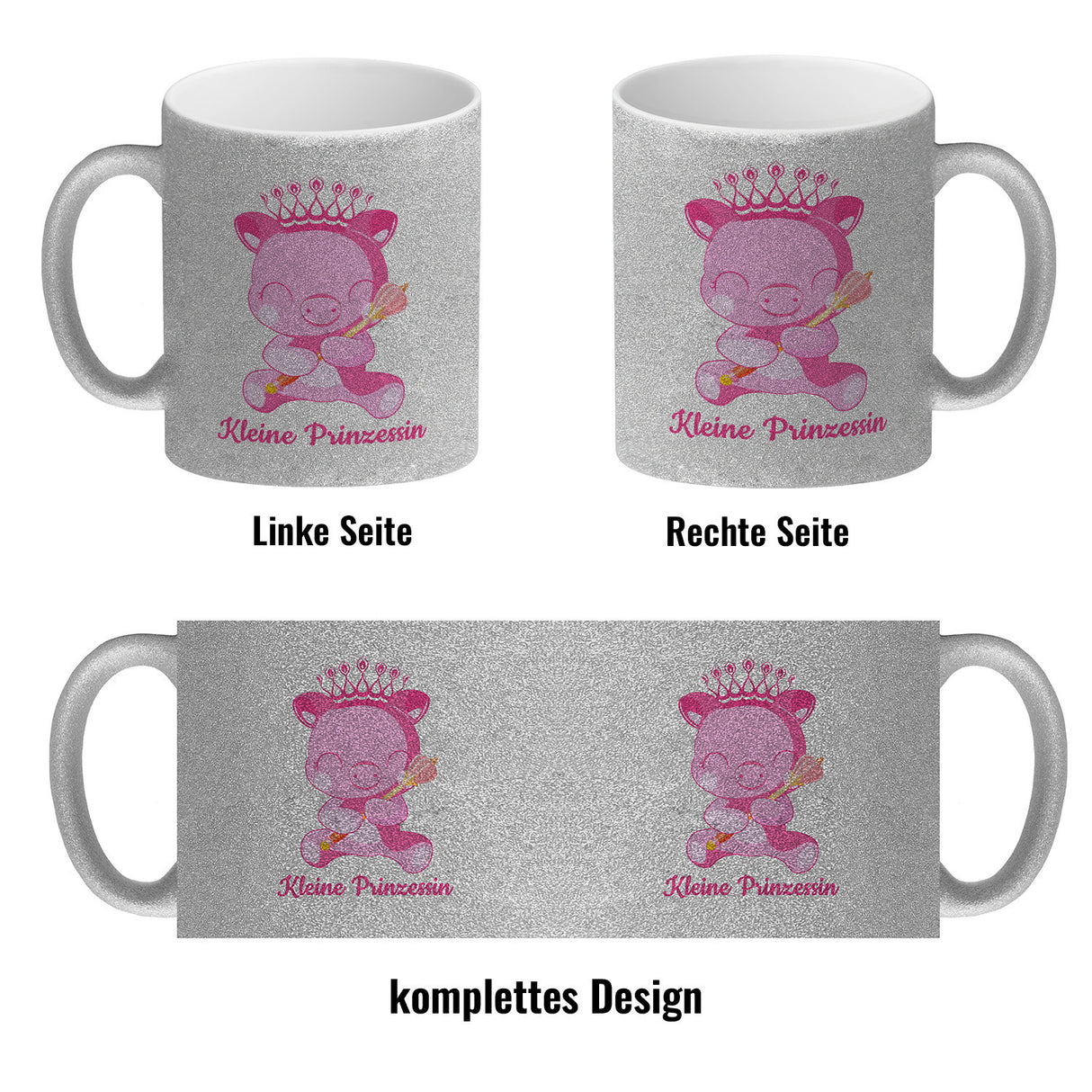 Kleine Prinzessin Kaffeebecher mit niedlichem Schweinchen