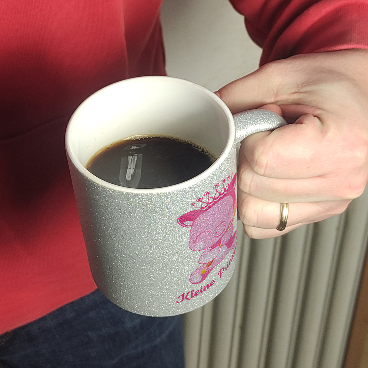 Kleine Prinzessin Kaffeebecher mit niedlichem Schweinchen