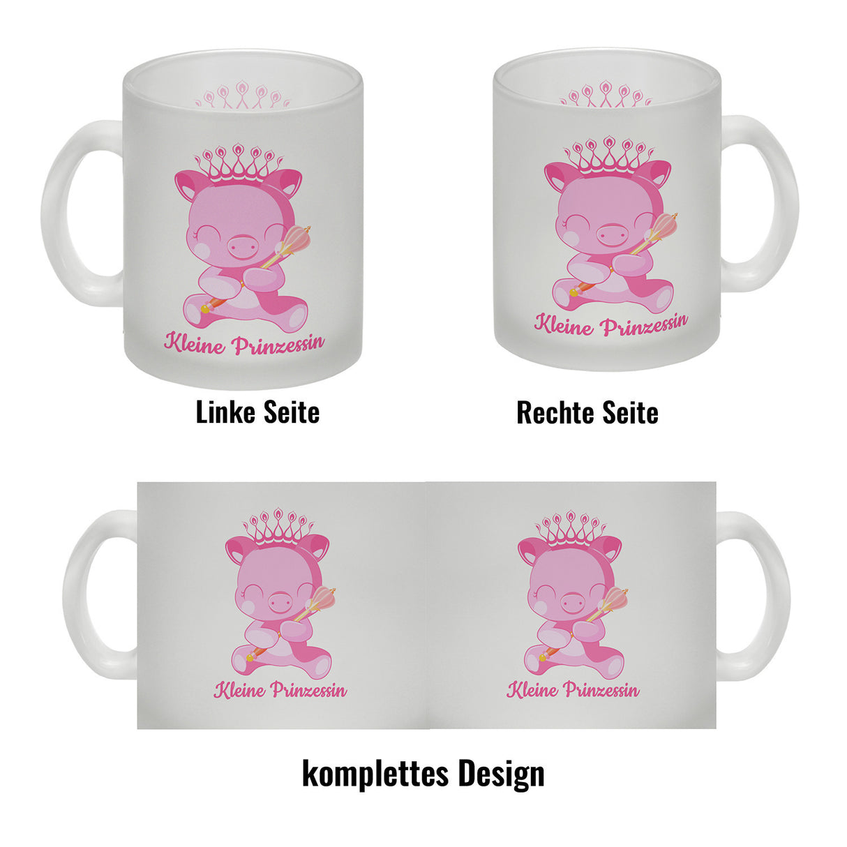 Kleine Prinzessin Kaffeebecher mit niedlichem Schweinchen