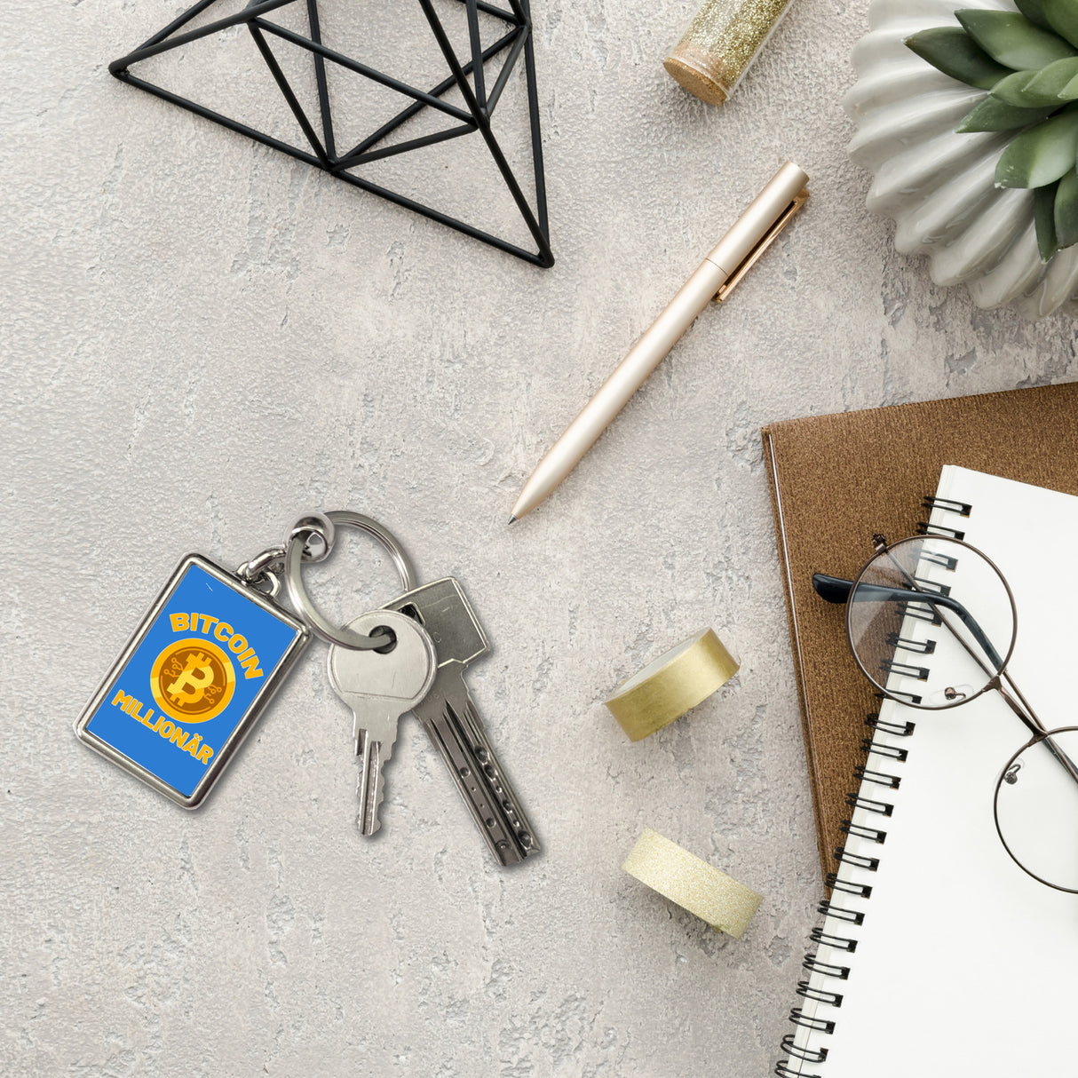 Bitcoin Millionär Kryptowährung Schlüsselanhänger