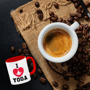 I love Yoga Kaffeebecher für Yogalehrer