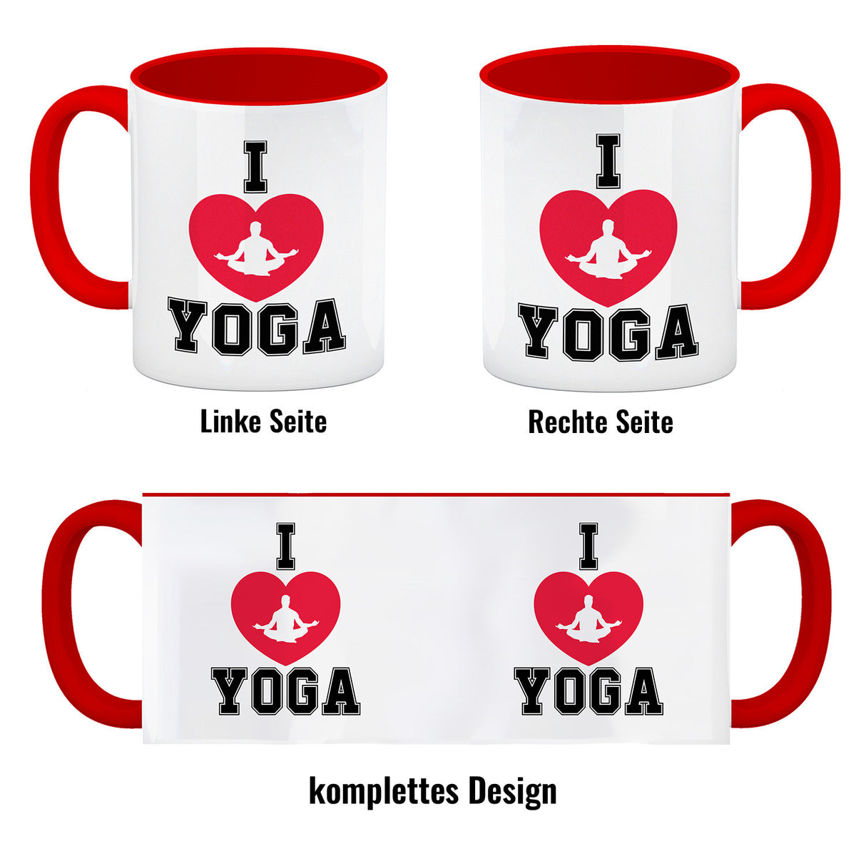 I love Yoga Kaffeebecher für Yogalehrer