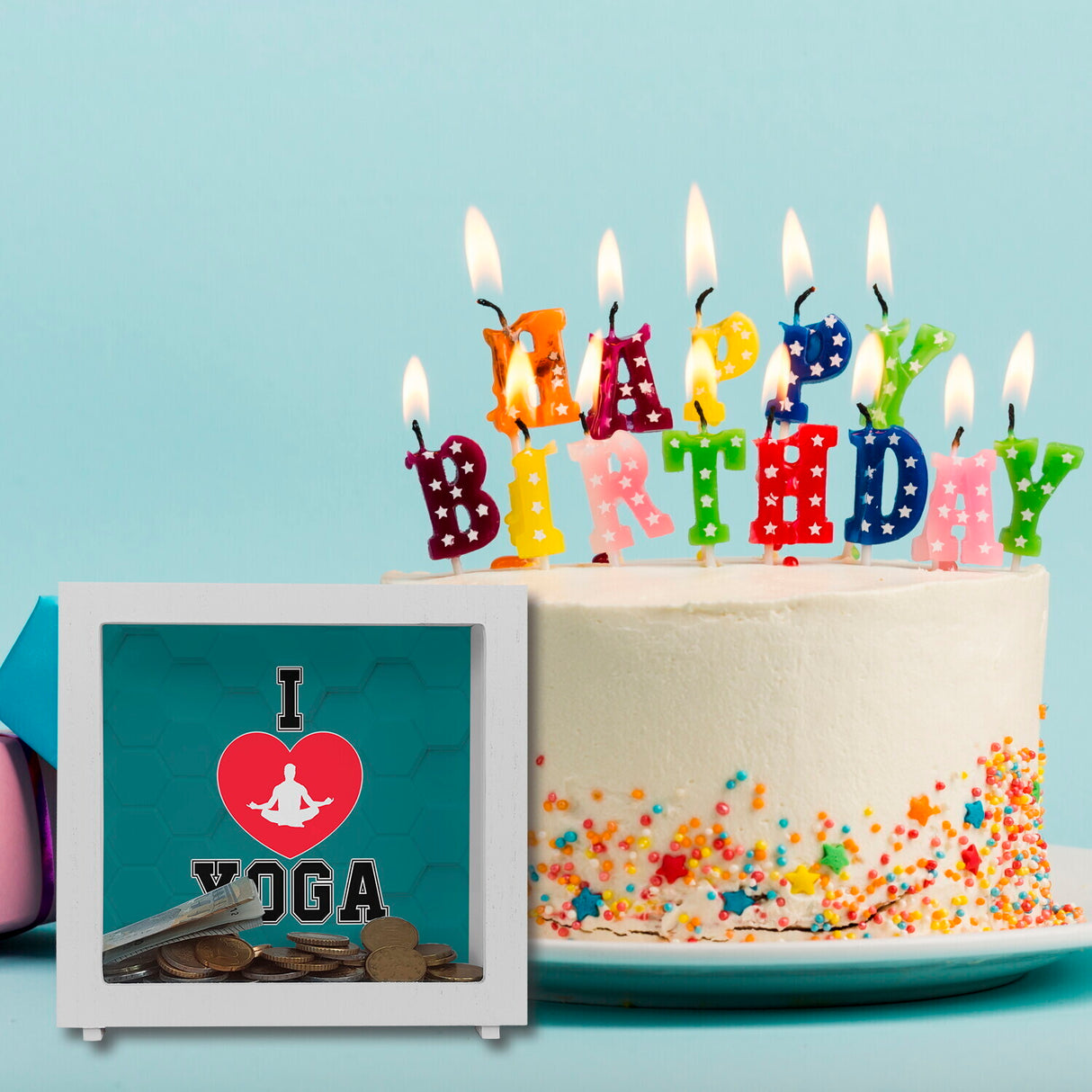 I love Yoga Spardose für Yogalehrer