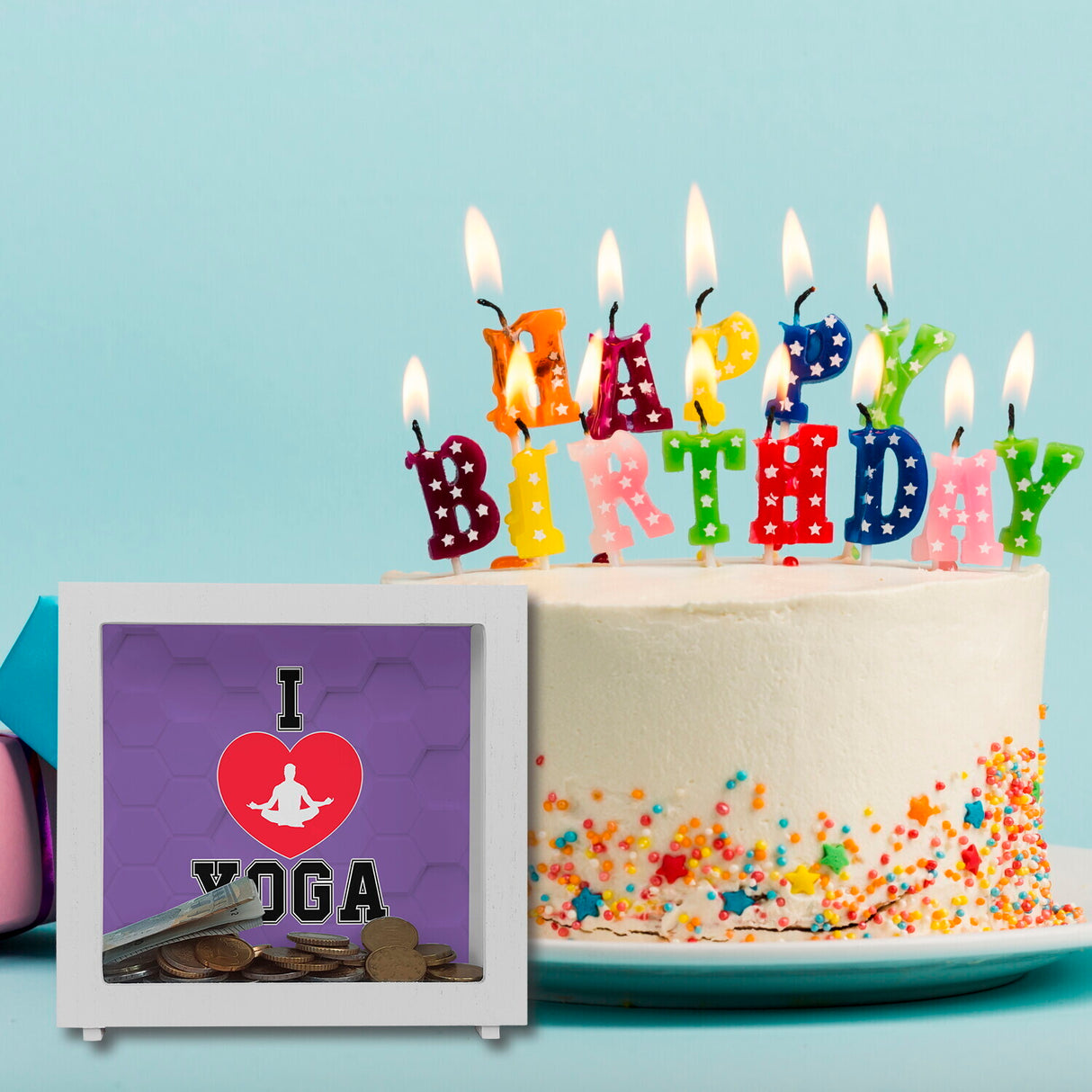 I love Yoga Spardose für Yogalehrer