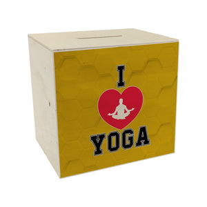 I love Yoga Spardose für Yogalehrer