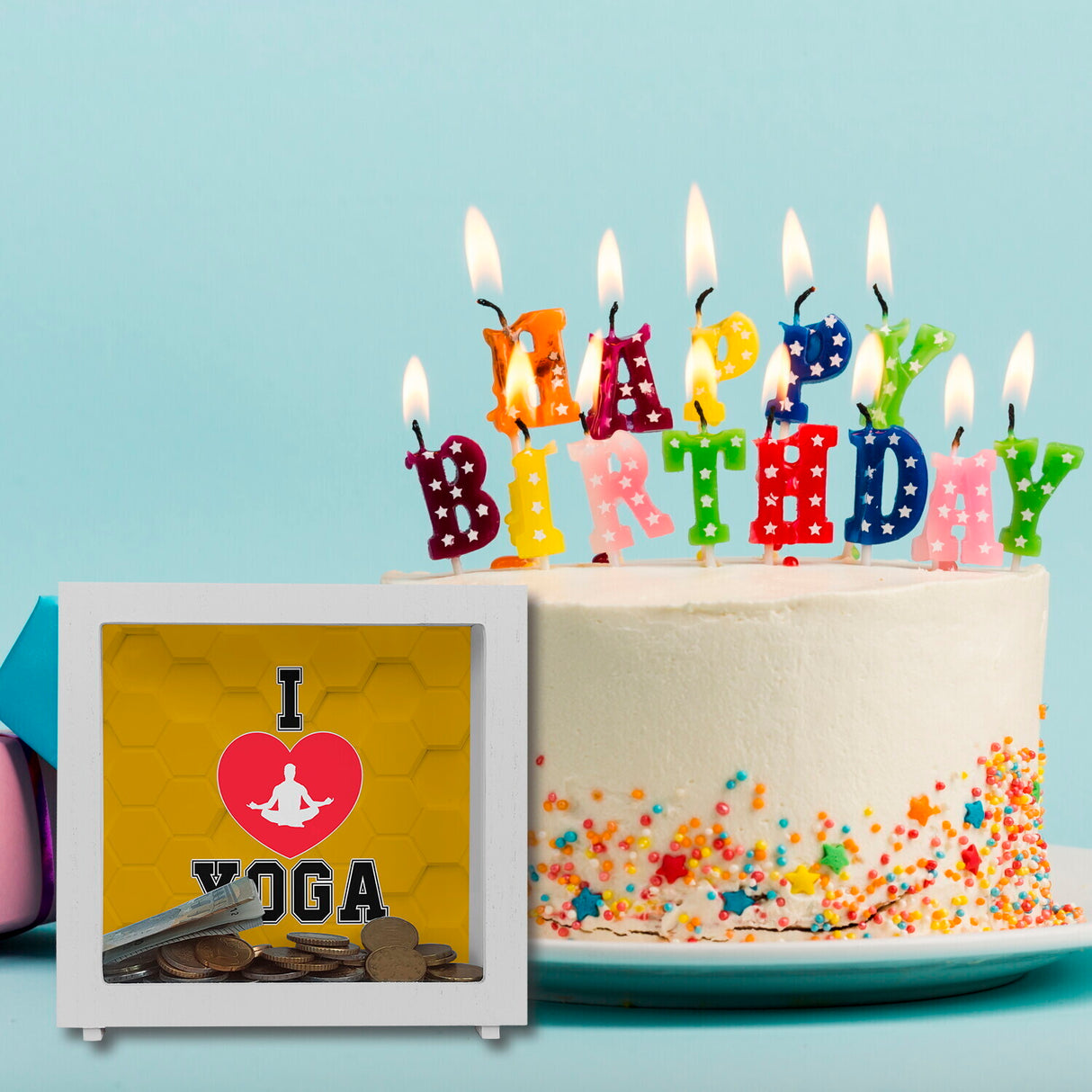 I love Yoga Spardose für Yogalehrer