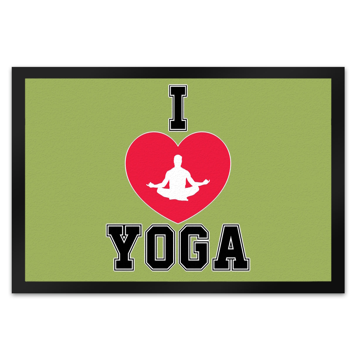 I love Yoga Fußmatte in 35x50 cm für Yogalehrer