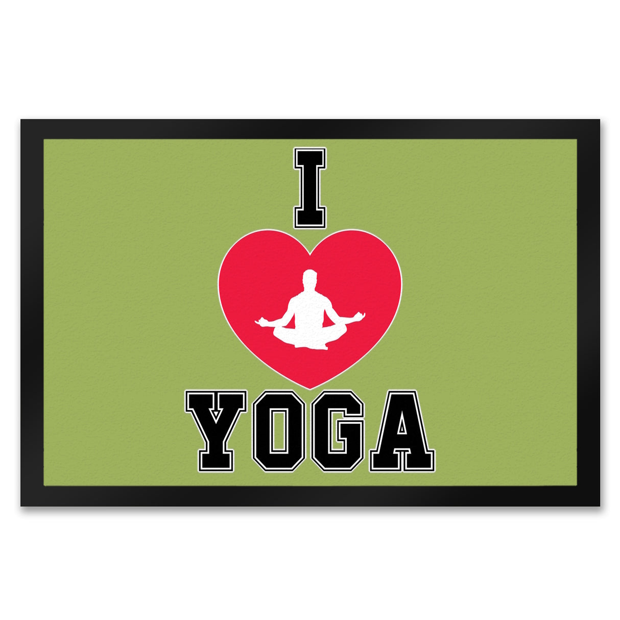 I love Yoga Fußmatte in 35x50 cm für Yogalehrer