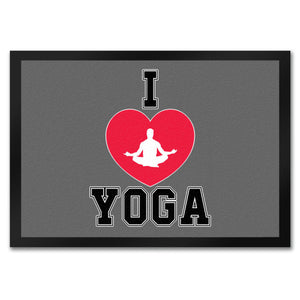 I love Yoga Fußmatte in 35x50 cm für Yogalehrer