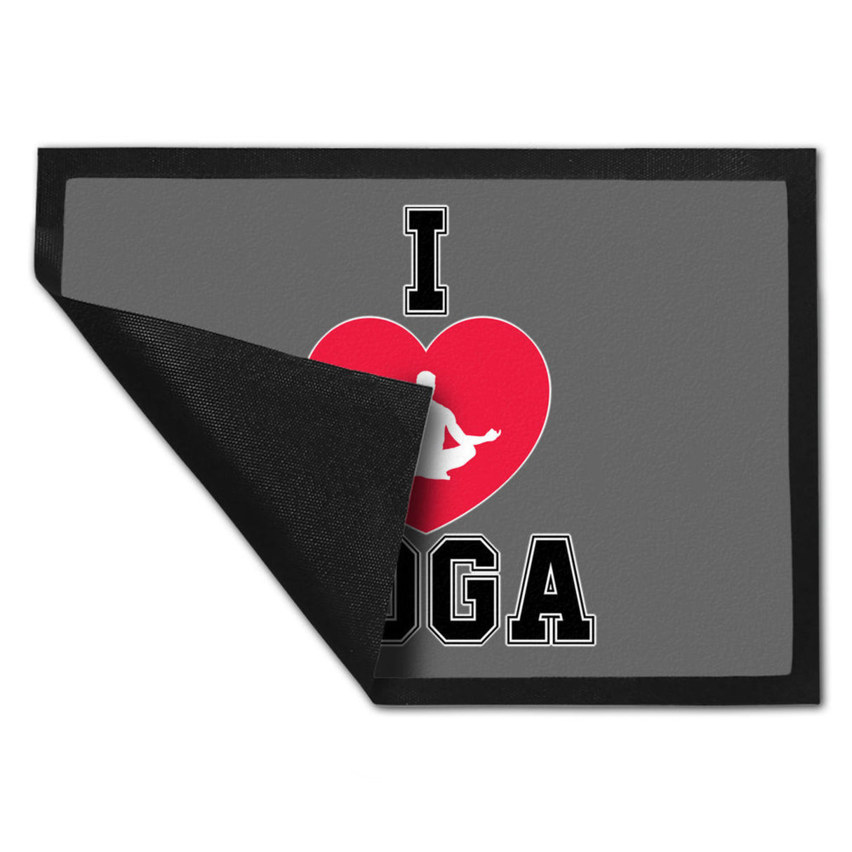 I love Yoga Fußmatte in 35x50 cm für Yogalehrer