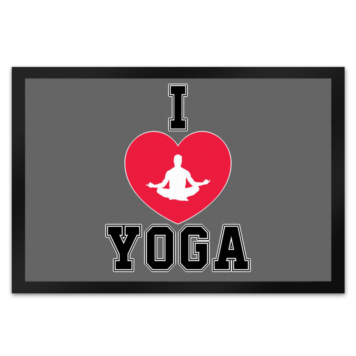 I love Yoga Fußmatte in 35x50 cm für Yogalehrer