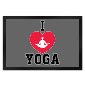 I love Yoga Fußmatte in 35x50 cm für Yogalehrer