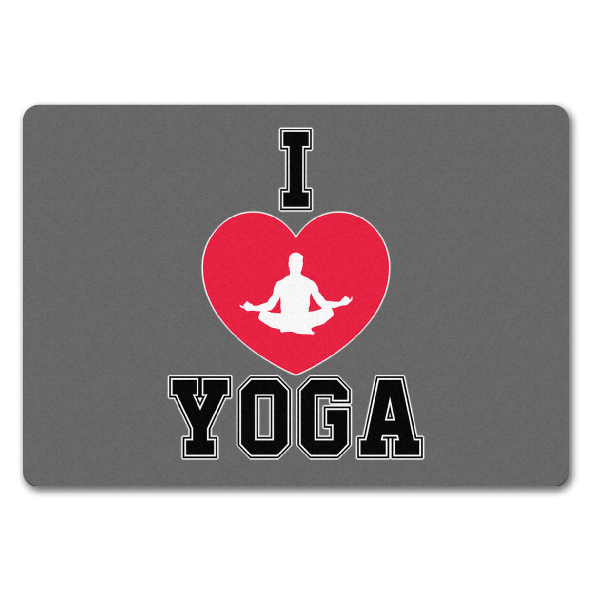 I love Yoga Fußmatte in 35x50 cm für Yogalehrer