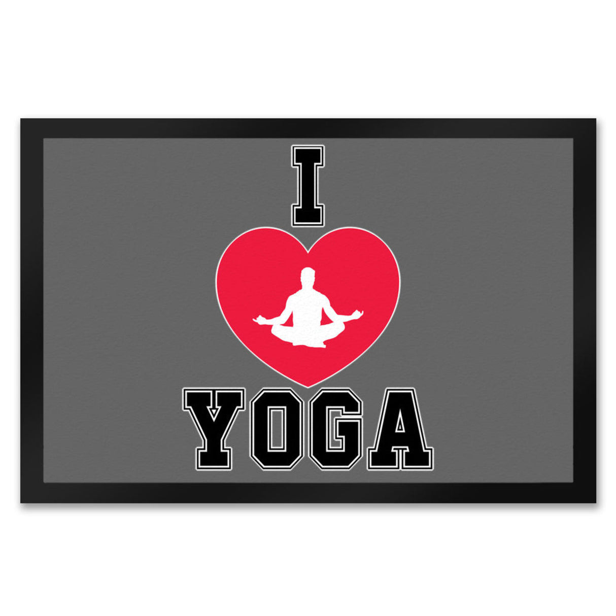 I love Yoga Fußmatte in 35x50 cm für Yogalehrer