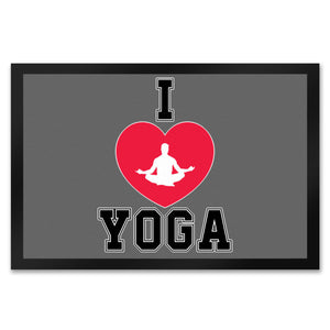 I love Yoga Fußmatte in 35x50 cm für Yogalehrer