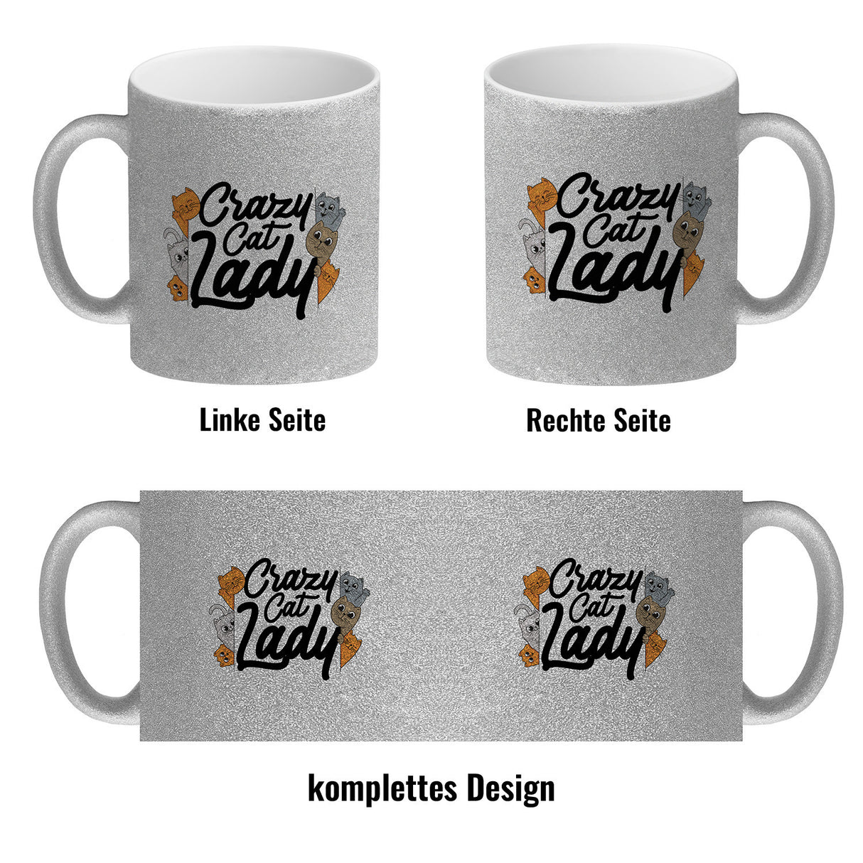Katzen Kaffeebecher Crazy Cat Lady