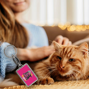 Katzen Schlüsselanhänger Crazy Cat Lady für Katzenliebhaber