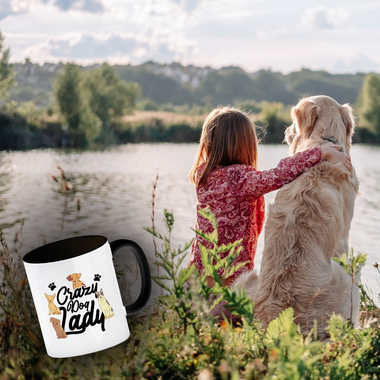 Hunde Kaffeebecher Crazy Dog Lady für Hundeliebhaber
