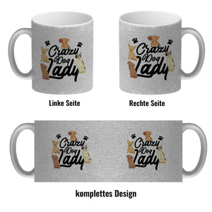 Hunde Kaffeebecher Crazy Dog Lady für Hundeliebhaber
