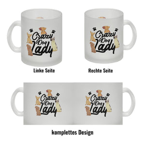 Hunde Kaffeebecher Crazy Dog Lady für Hundeliebhaber