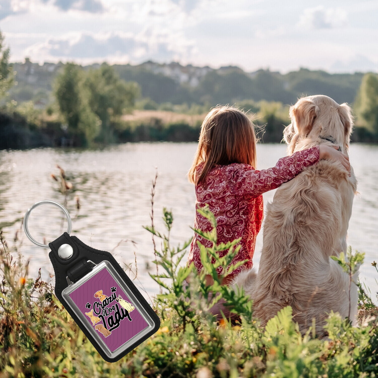 Hunde Schlüsselanhänger Crazy Dog Lady für Hundeliebhaber