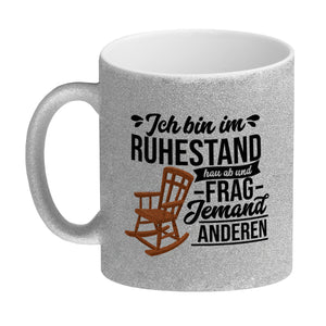 Rente Kaffeebecher mit Spruch für Rentner Ich bin im Ruhestand hau ab